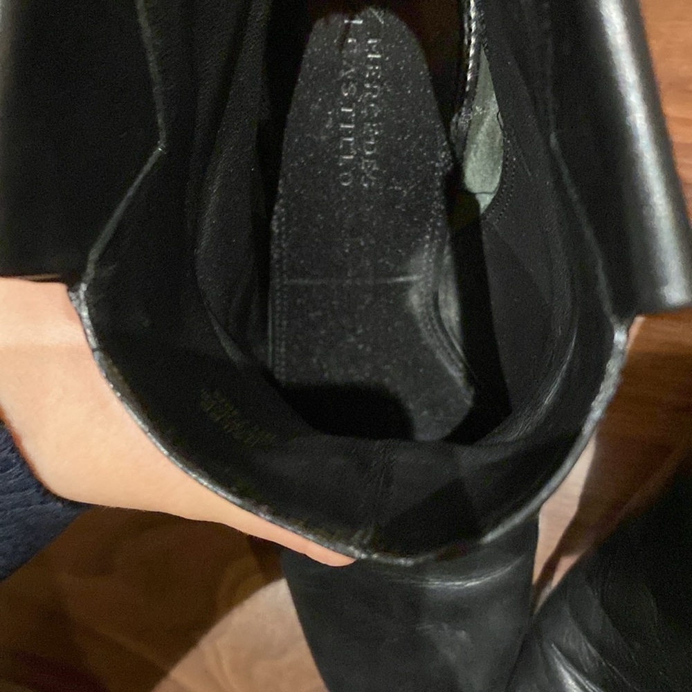 Mercedes Castillo /  Bailee black Leather Booties ankle boots 36.5 6.5 - Picture 9 of 10